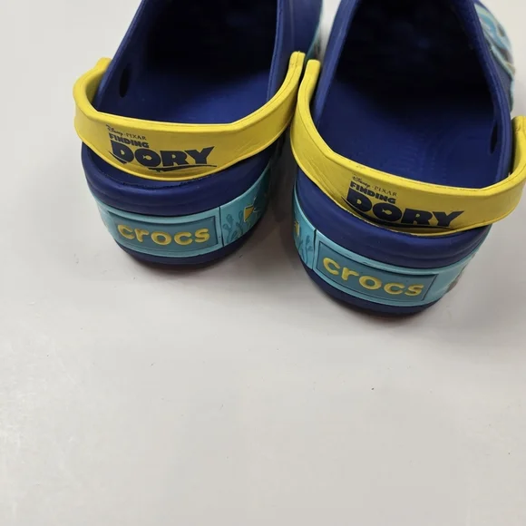 CROCS Kids Blue and Yellow Water Shoes - Picture 6 of 7